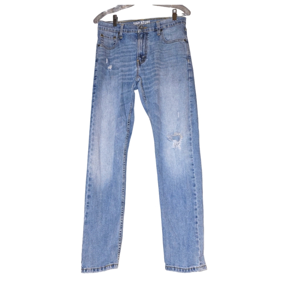 Levi Strauss Signature Distressed Slim Jeans - Men's Size 30x32